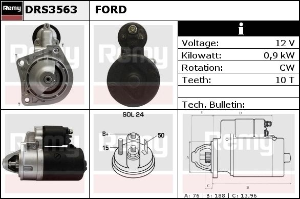 DELCO REMY Starter DRS3577